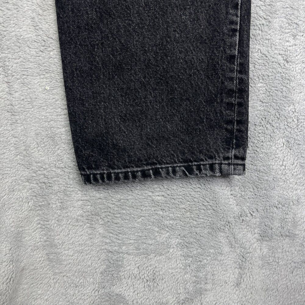 Zara Jeans Men 32 Black Straight Leg Denim Pants Faded Wash 100% Cotton - Picture 6 of 14